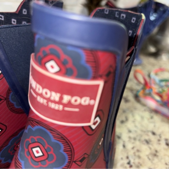 London Fog Rainboots/ short/Patterned Rain Boots#tartan#rainyday#british#travel - Picture 6 of 7